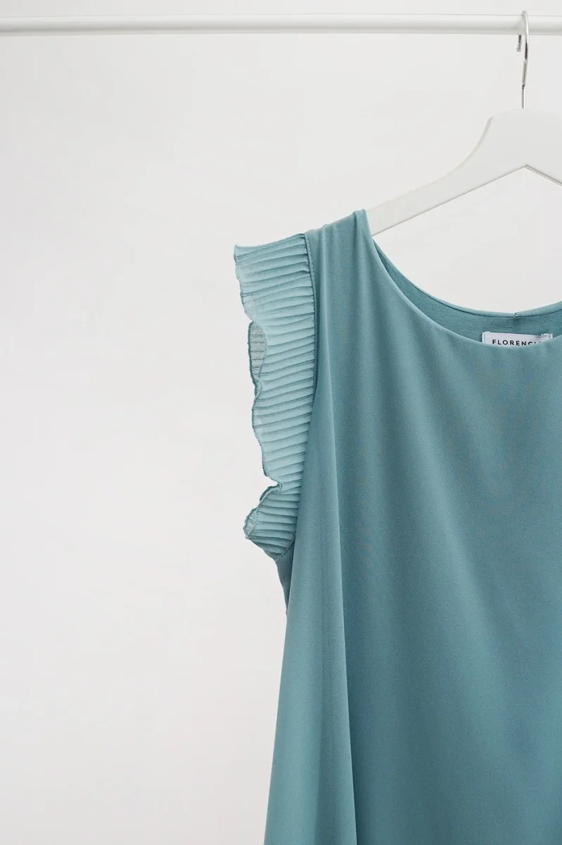 Vestido mini detalle plisado - Imagen 8