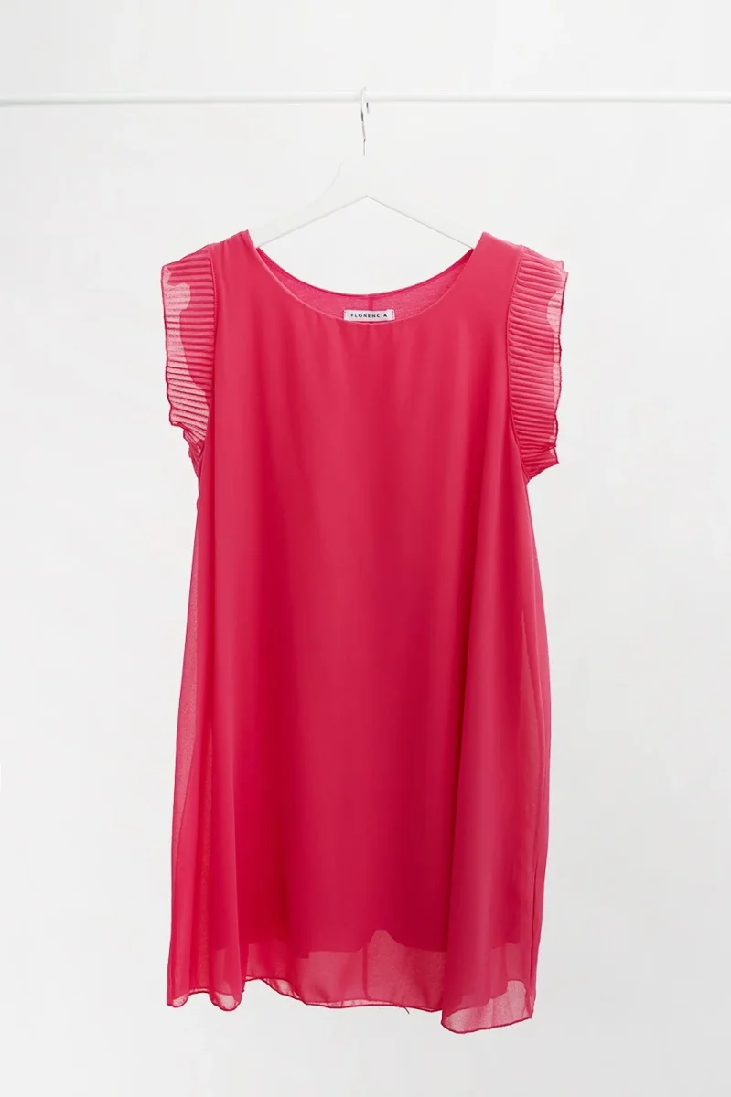 Vestido mini detalle plisado - Imagen 5