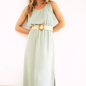 Vestido maxi liso
