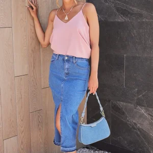 Falda midi denim