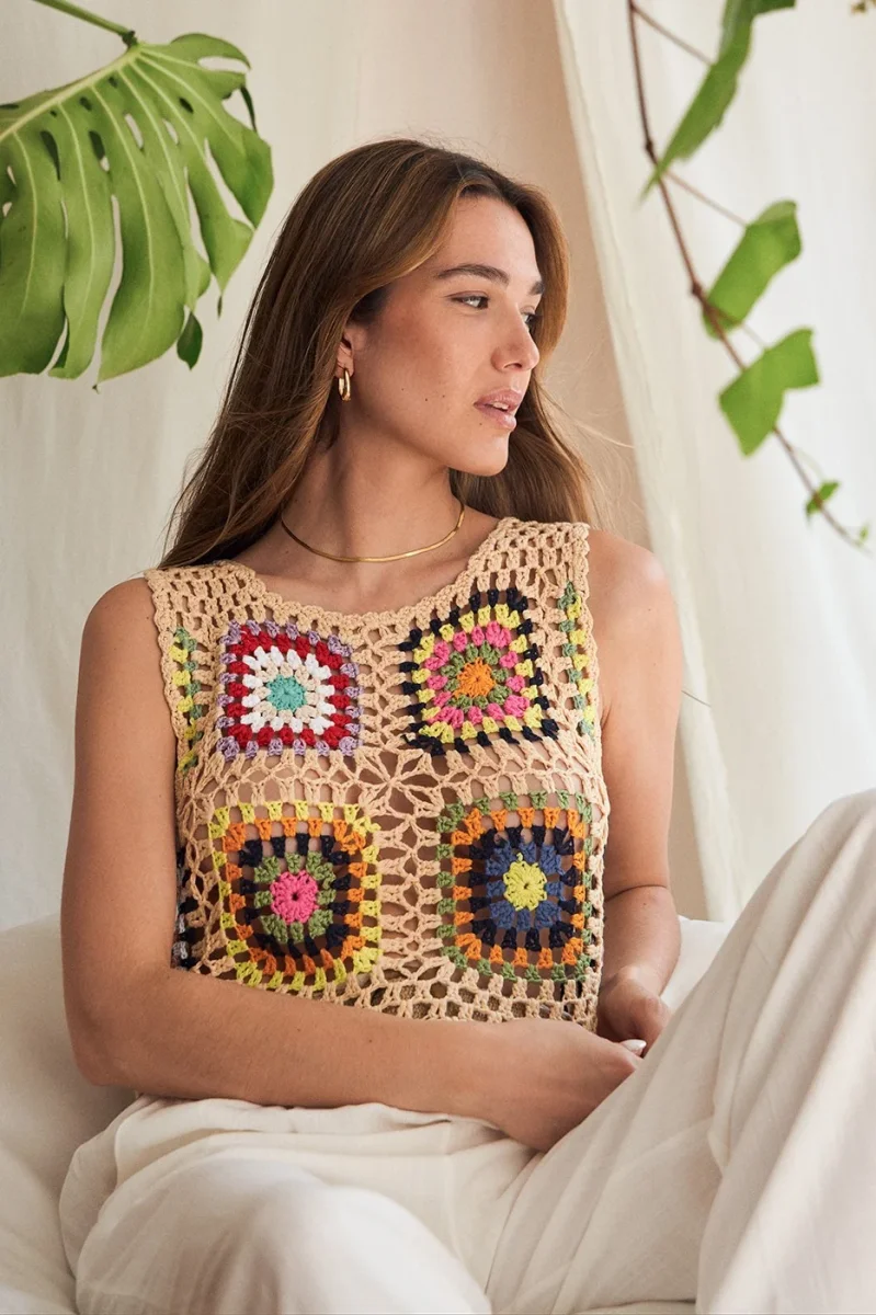 Top crop crochet - Imagen 4