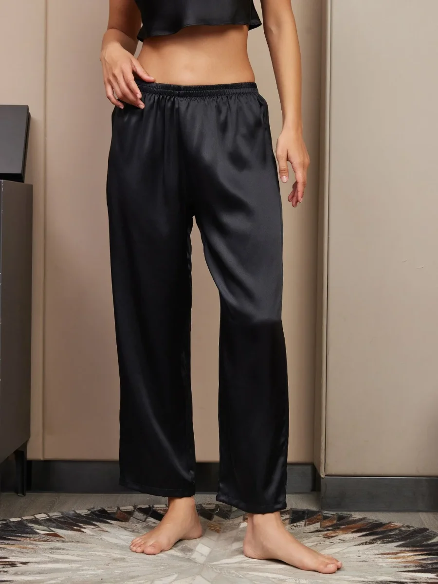 Seda Pura Classic Pantalones De Dormir Para Mujer - Imagen 8