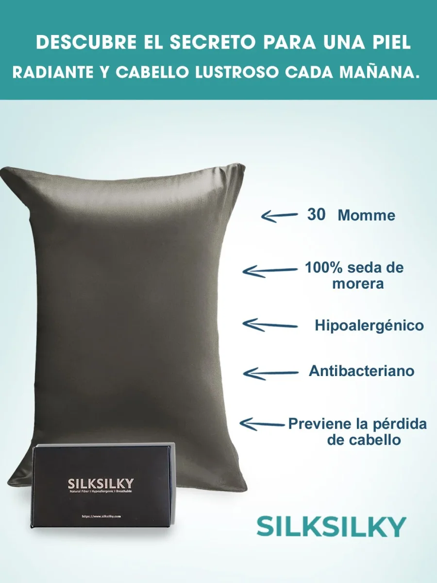 30Momme Funda De Almohada De Seda - Cierre Sobre - Imagen 5