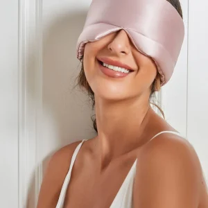 Elegante antifaz para dormir de seda de una pieza