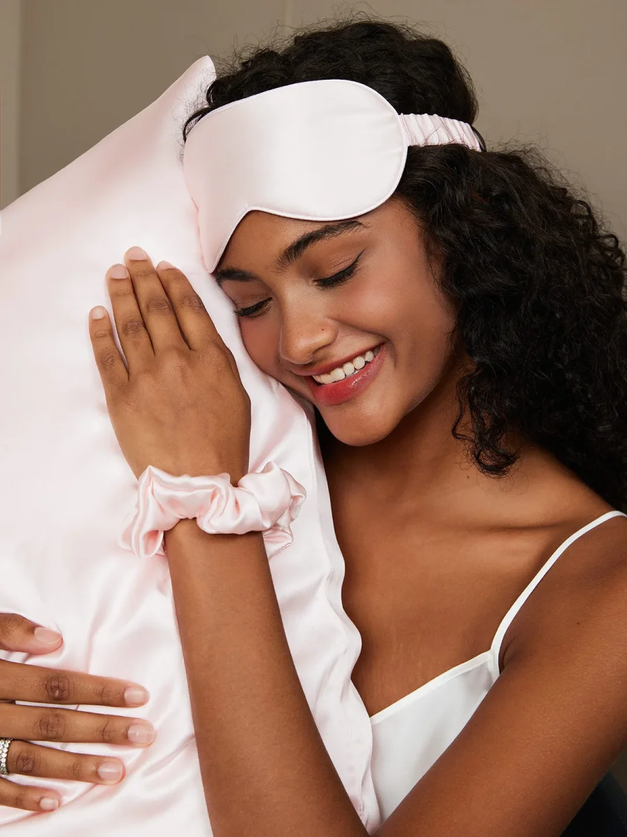 19Momme Juego de 3 piezas Juego de sueño de belleza agradable a la piel de seda (Cremallera) - Imagen 5