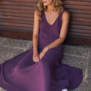 Vestido largo textura