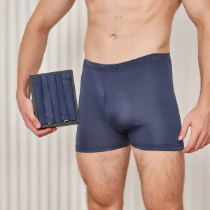 5 Piezas Bóxers de Hombre en Seda Pura con Bragueta