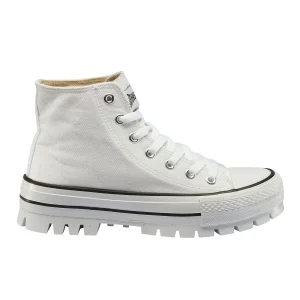 Bota mujer media caña John Smith LEMAN blanca