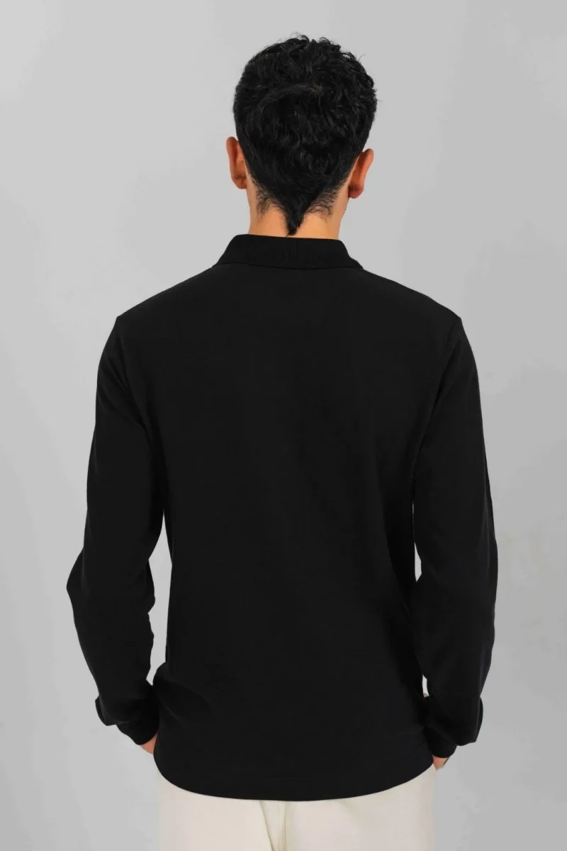 Polo algodón orgánico - Negro - Imagen 6