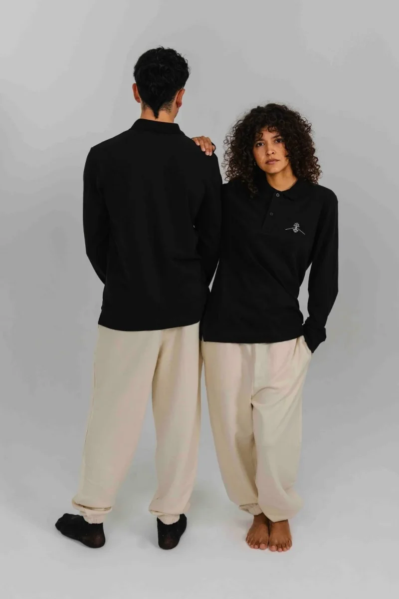 Polo algodón orgánico - Negro - Imagen 7