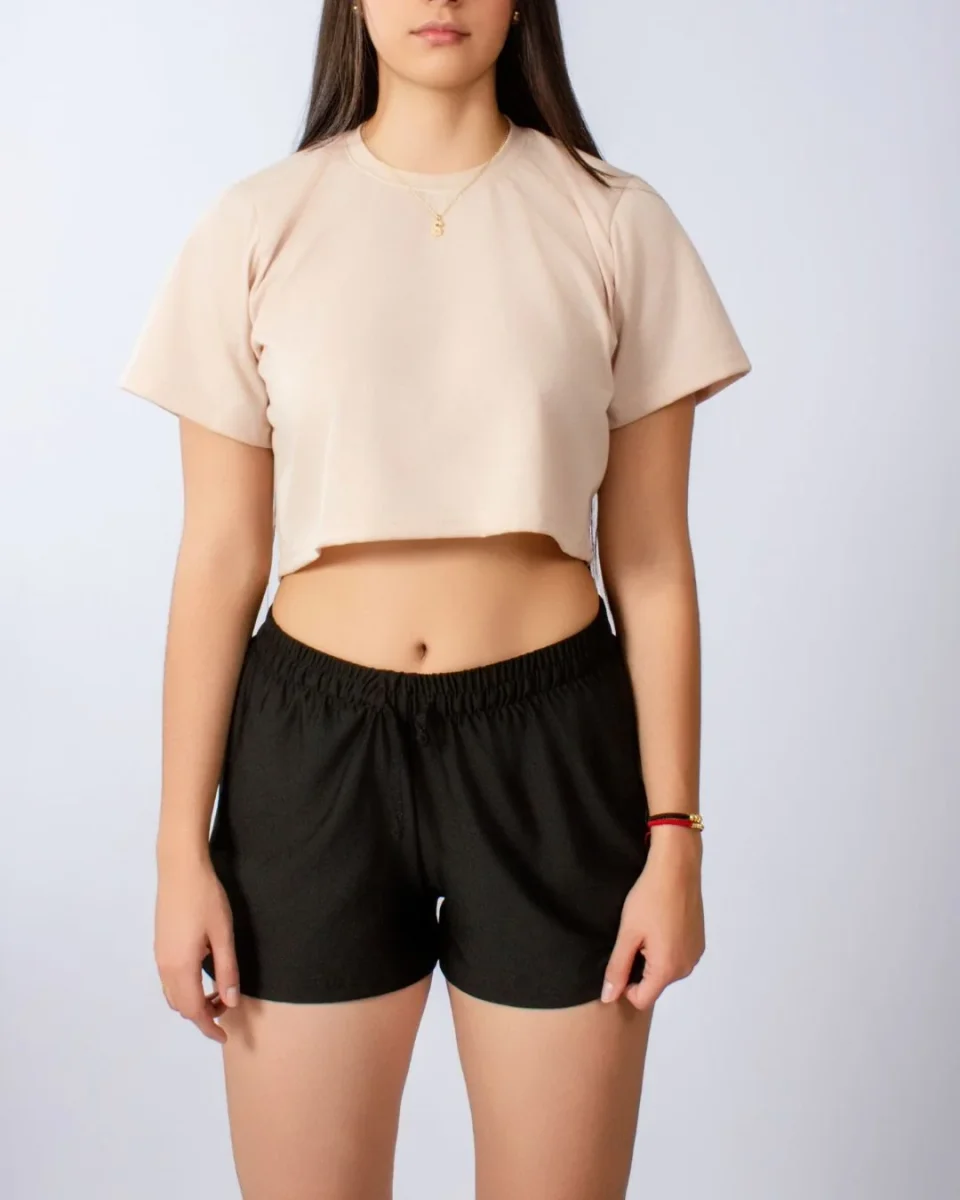 Crop Basic Nude Almendra - Imagen 2