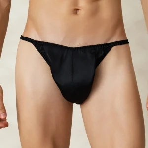 100% Seda de Morera Tanga Hombre Ropa Interior