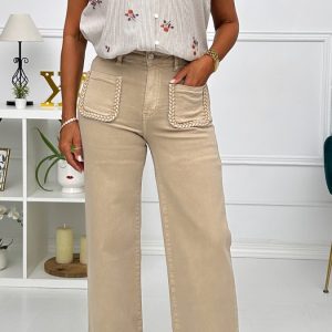 Pantalon Bolsillo Trenzado