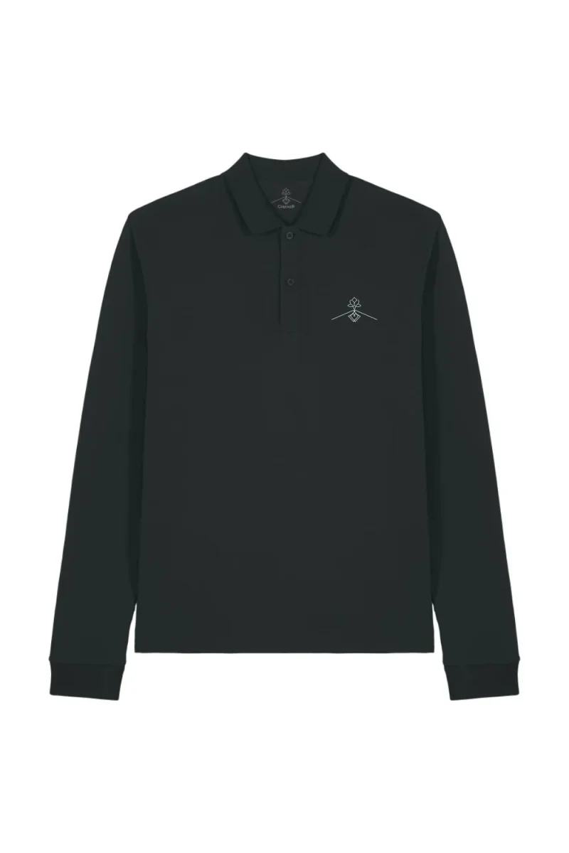 Polo algodón orgánico - Negro - Imagen 3
