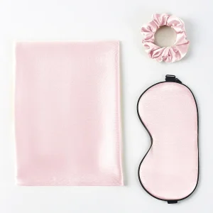 19Momme Juego de 3 piezas Juego de sueño de belleza agradable a la piel de seda (Cremallera)