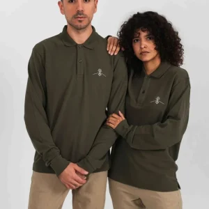 Polo algodón orgánico - Verde Tostado