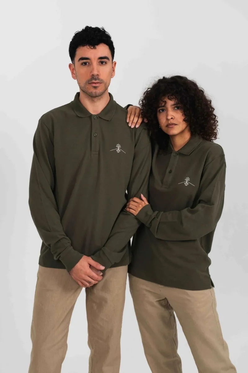Polo algodón orgánico - Verde Tostado - Imagen 2