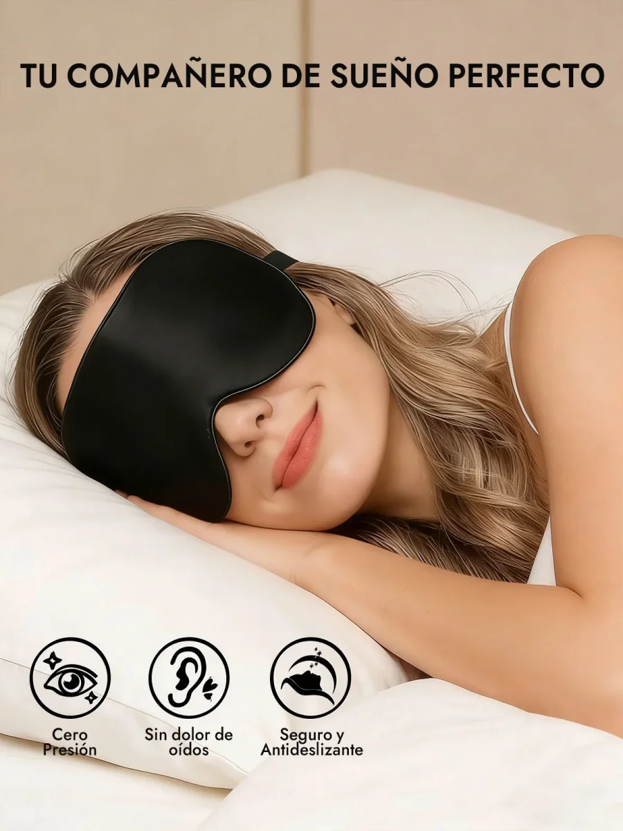 Pura Seda Elástica Banda Dormir Antifaz - Imagen 6