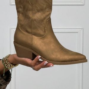 Bota Campera Corta Dorada
