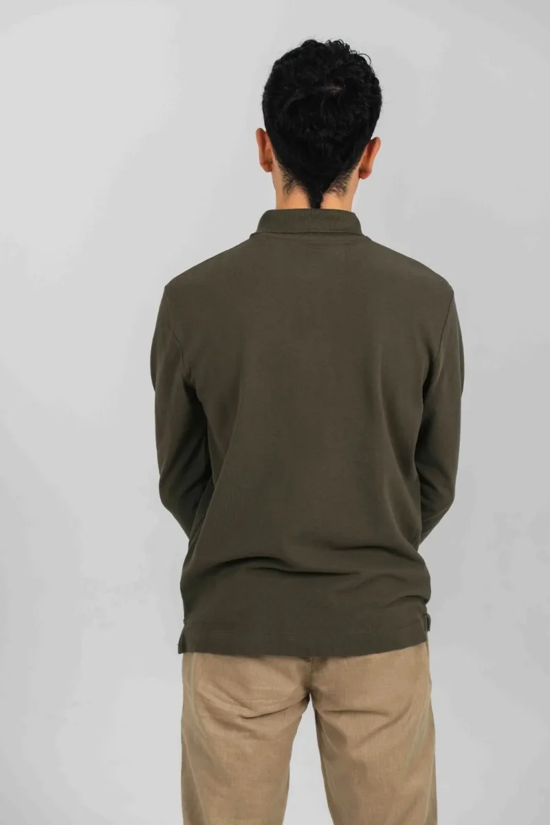 Polo algodón orgánico - Verde Tostado - Imagen 7