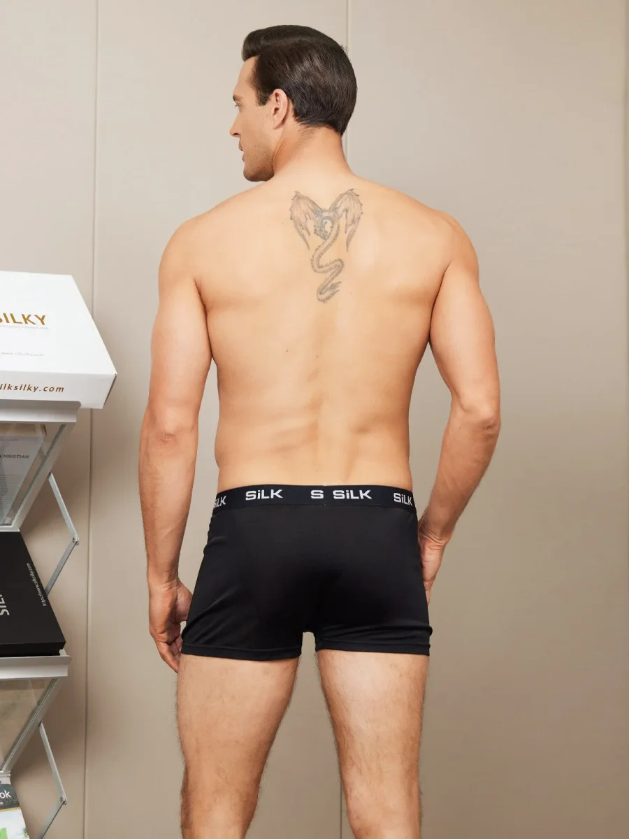 Calzoncillos Boxer Hombre Ultra Suaves Cómodos De Pura Seda - Imagen 3
