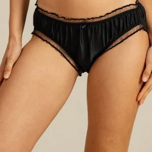 Braga Comfort De Seda Pura Con Volantes Y Borde Transparente