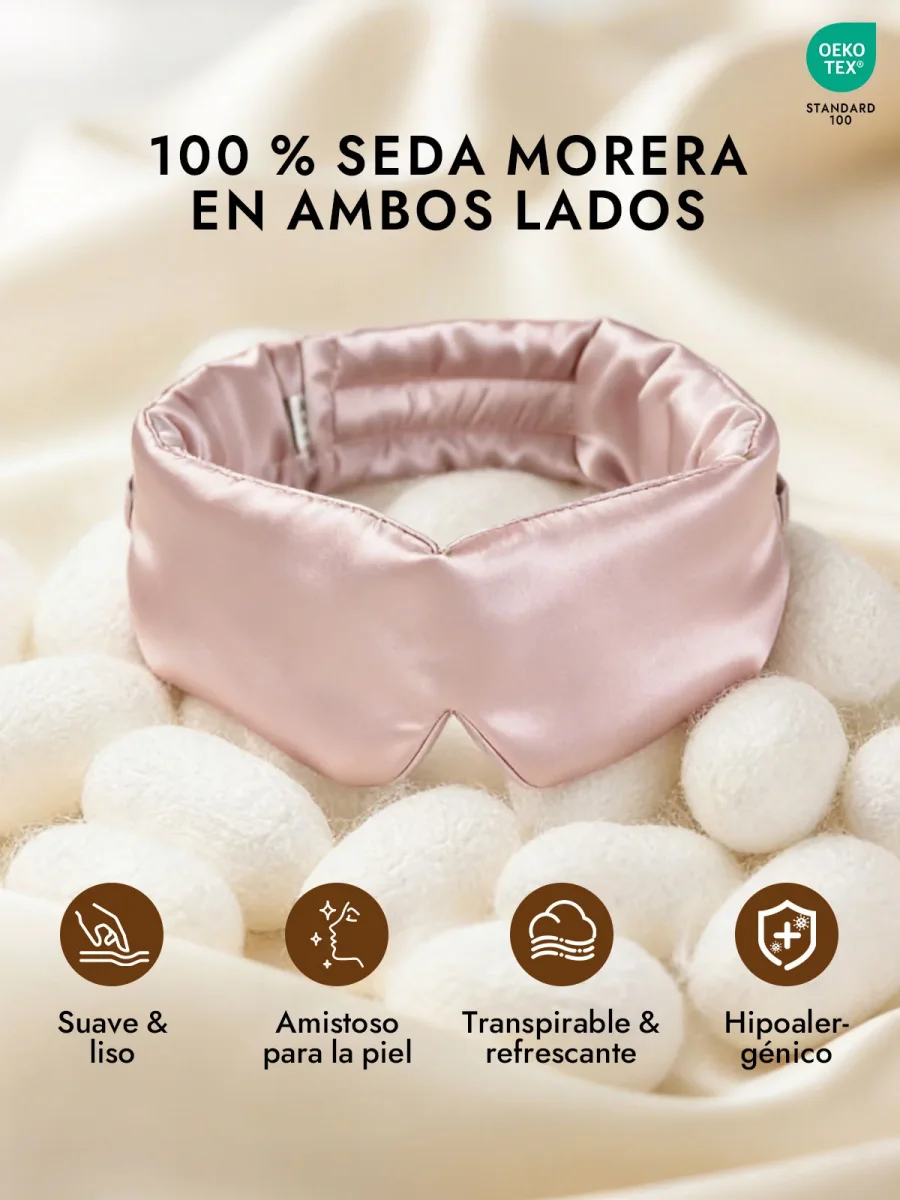 Elegante antifaz para dormir de seda de una pieza - Imagen 3