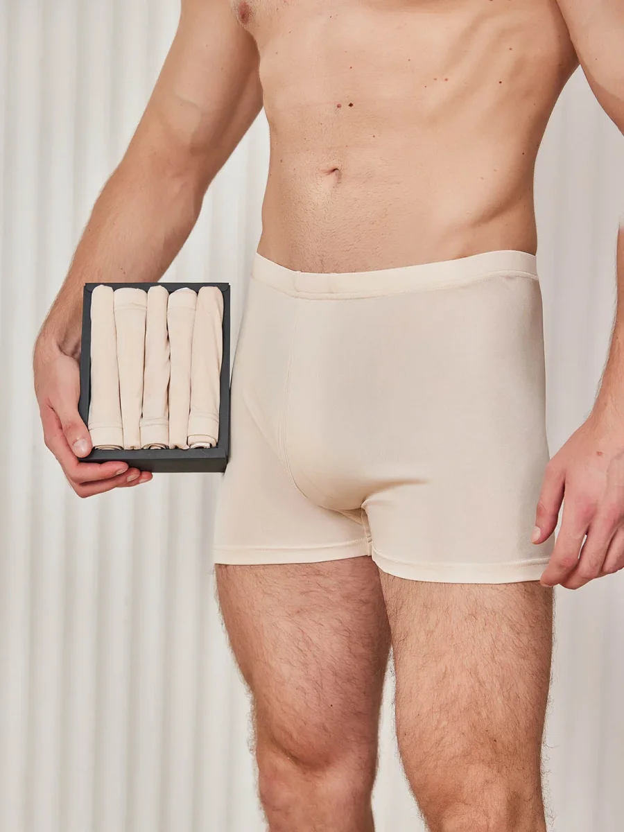 5 Piezas Bóxers de Hombre en Seda Pura con Bragueta - Imagen 8