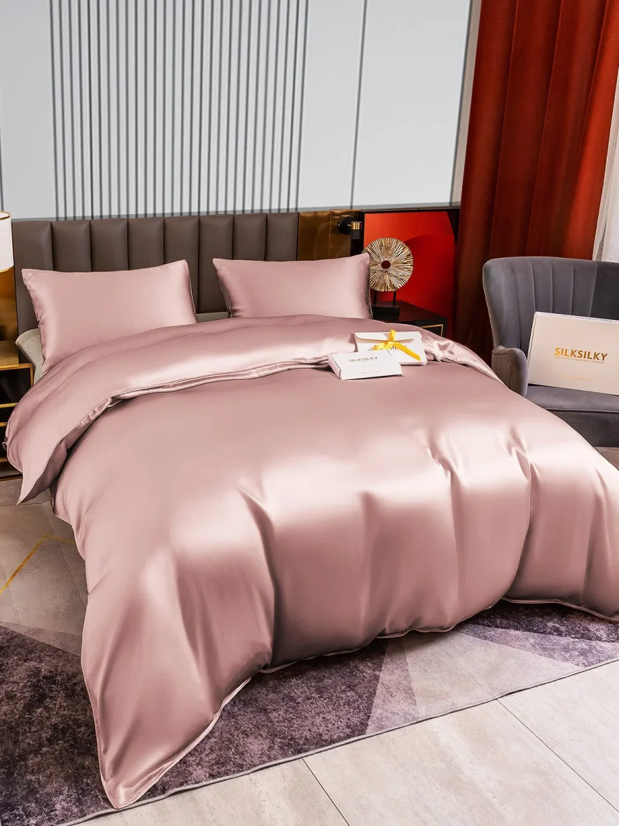22Momme Juego de seda de 3 piezas: funda nórdica + 2 fundas de almohada - Imagen 9