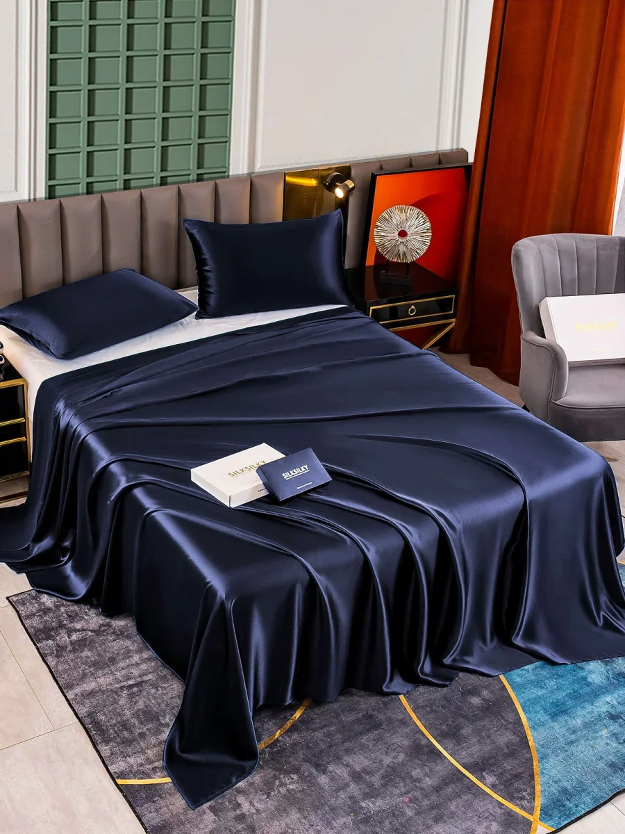 25Momme Juego De Seda De 3 Piezas: Sábana Encimera+2x Fundas De Almohada - Imagen 3