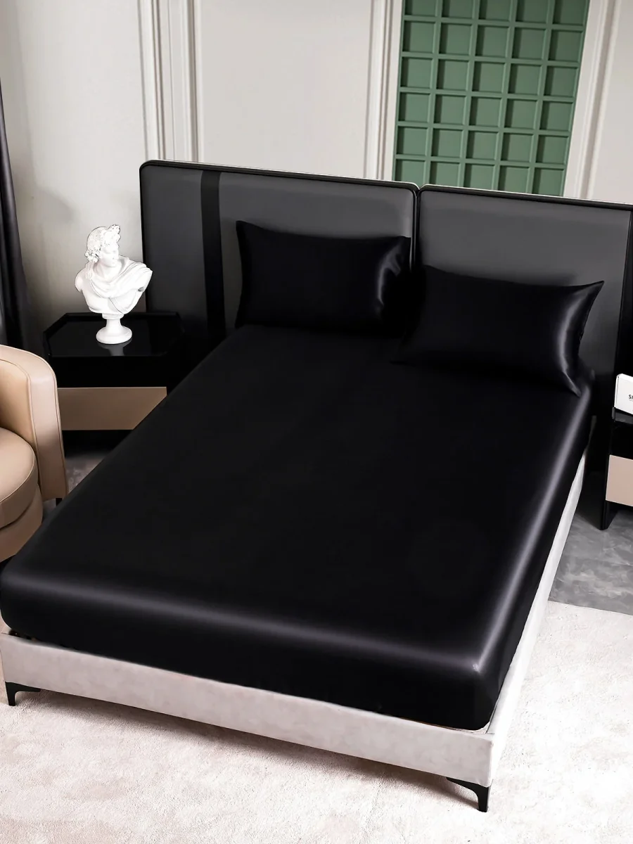 25Momme Juego de 3 piezas de seda: sábana ajustable + 2 fundas de almohada - Imagen 6