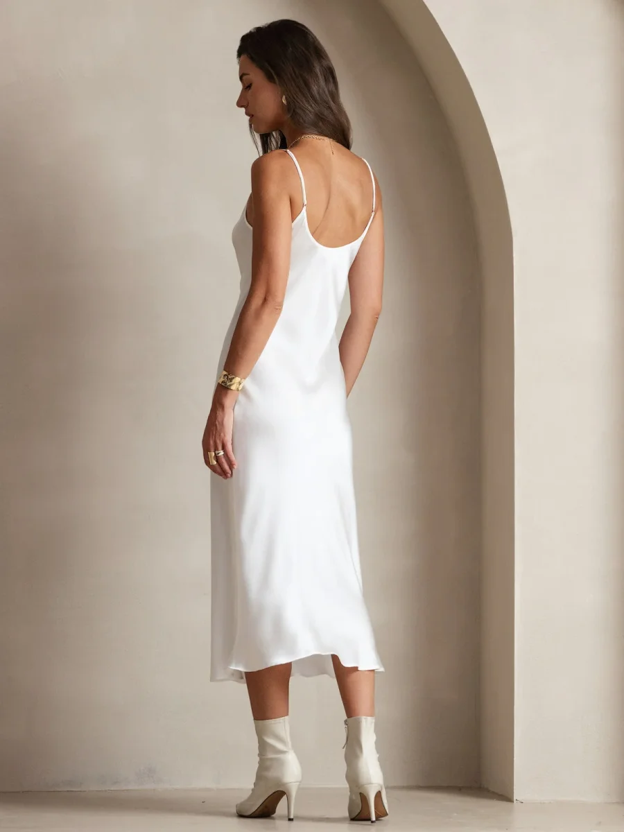Vestido Largo de Seda Pura con Tirantes Finos - Imagen 3