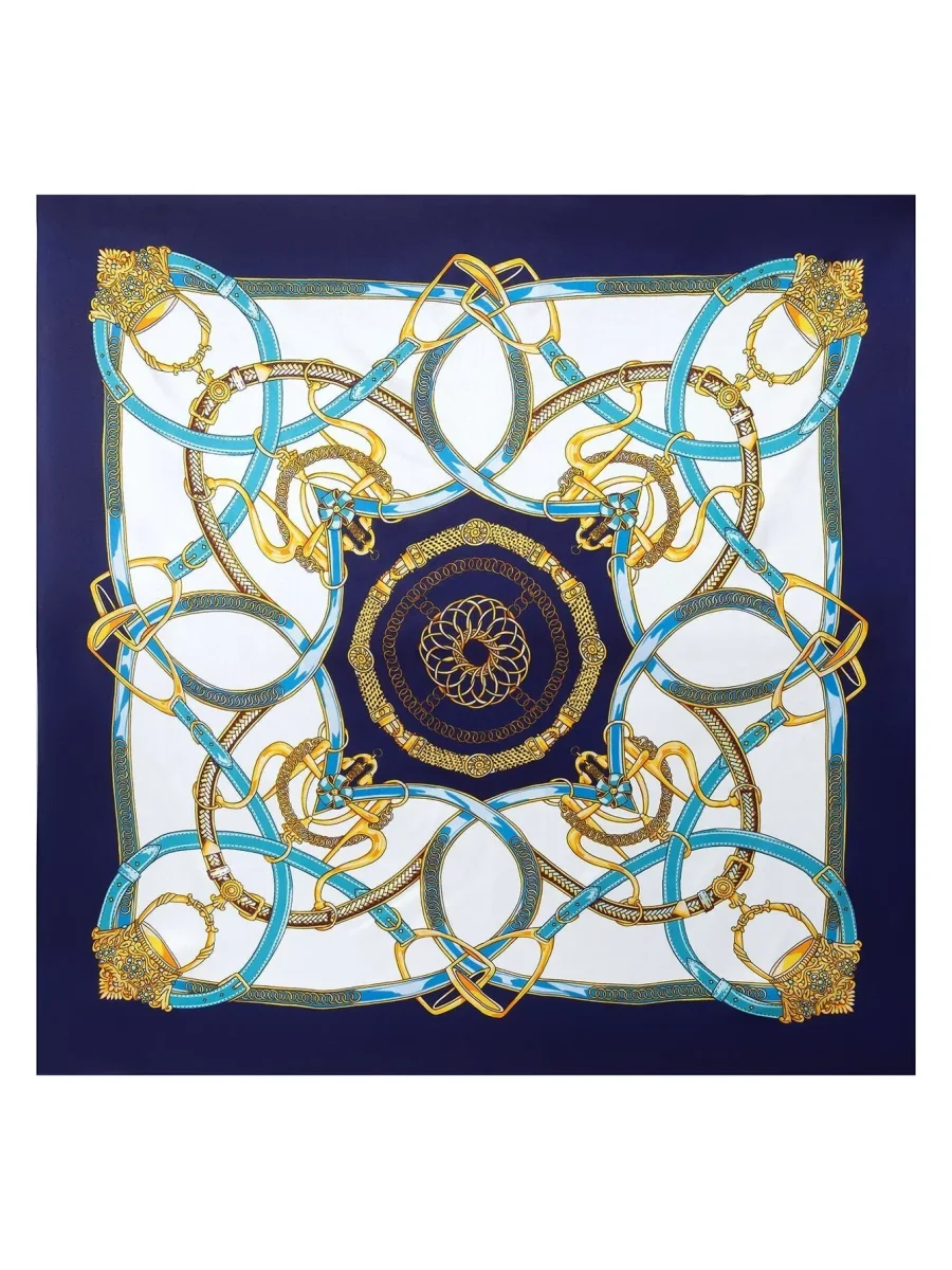 Pañuelo chal cuadrado estampado 100% seda de morera 88*88cm - Imagen 8