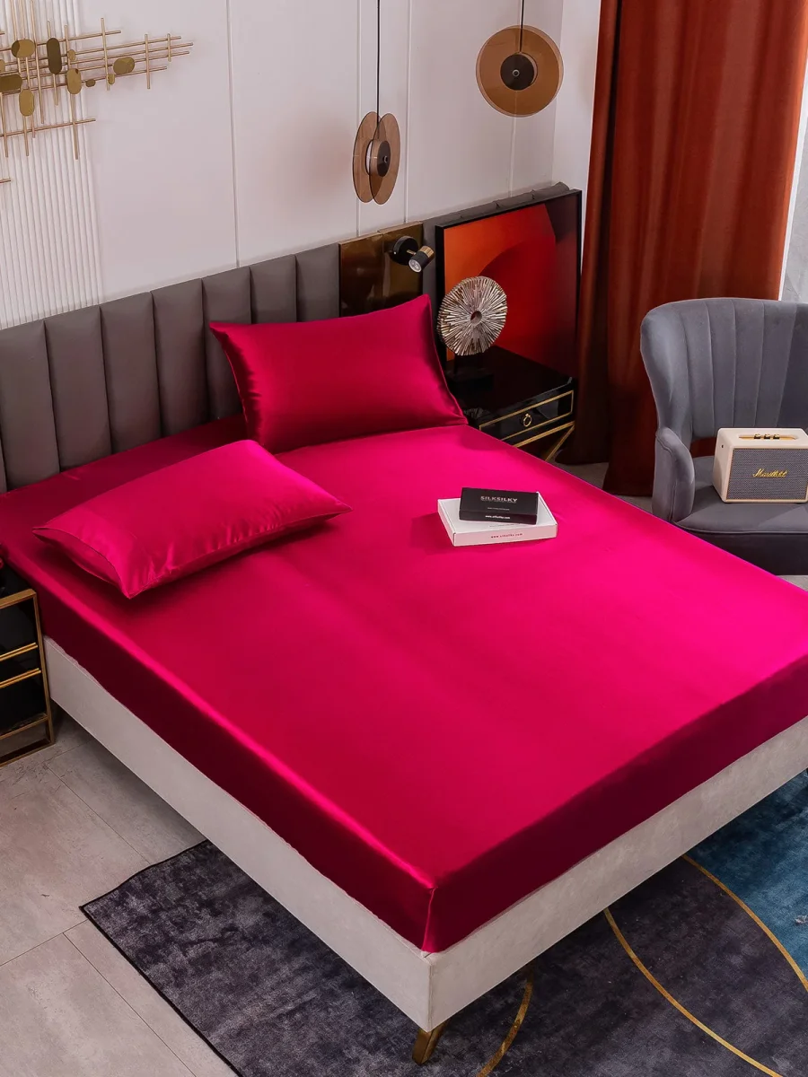 19Momme Silk Juego de 3 piezas: sábana bajera + 2 fundas de almohada - Imagen 6