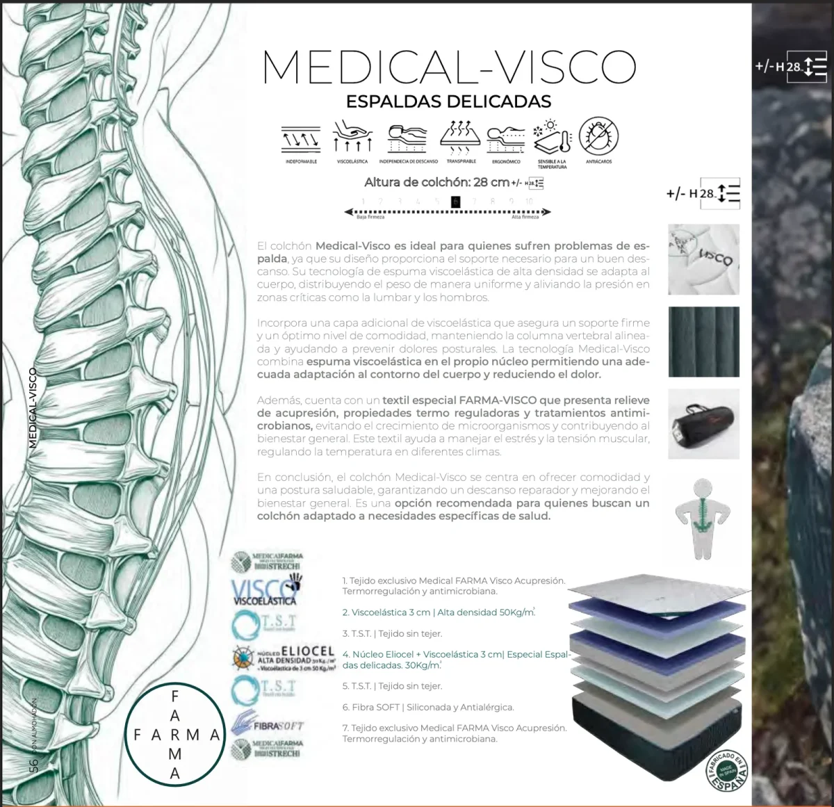D. ALMOHADON Colchón Medical Visco 28cm - Imagen 5