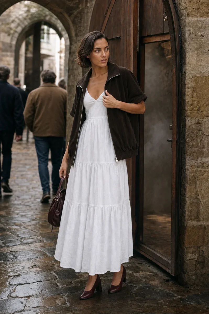 Vestido largo volantes - Imagen 6