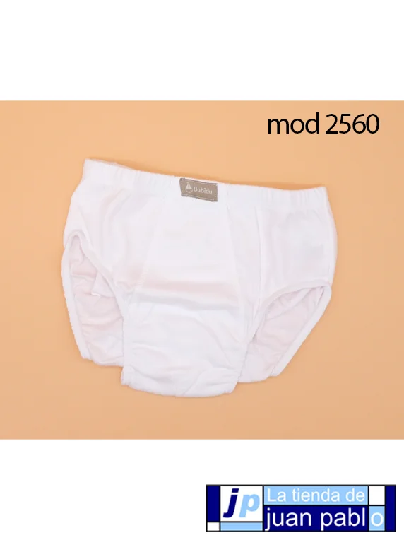 BABIDÚ 2560 Slip Blanco Liso Niño