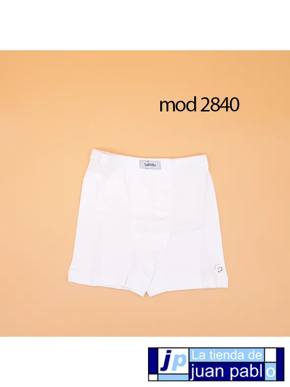 BABIDÚ 2840 Bóxer Blanco Liso Niño