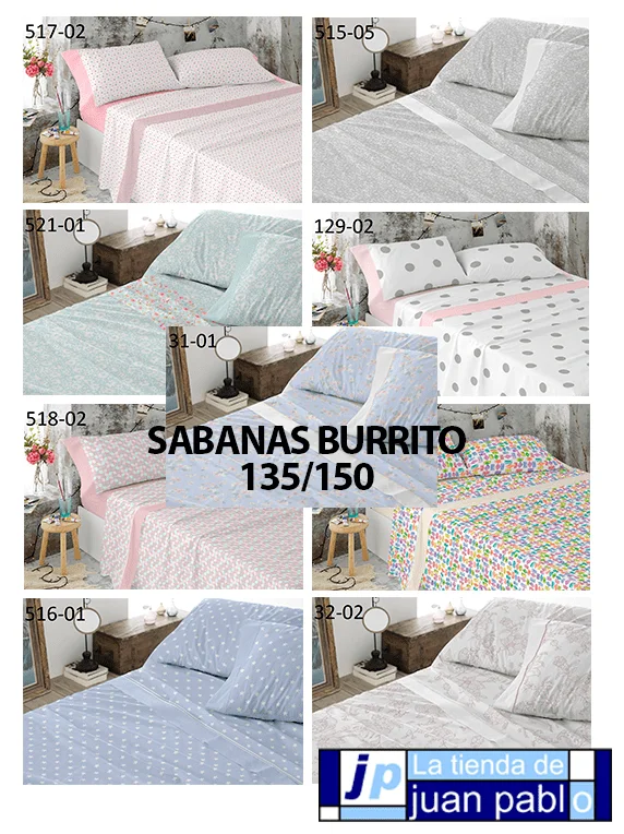 BURRITO BLANCO Sábanas de Tela