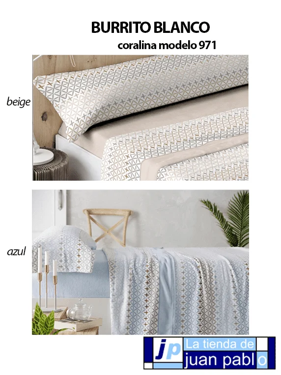 BURRITO BLANCO Juego de Sábanas Coralina - Imagen 3