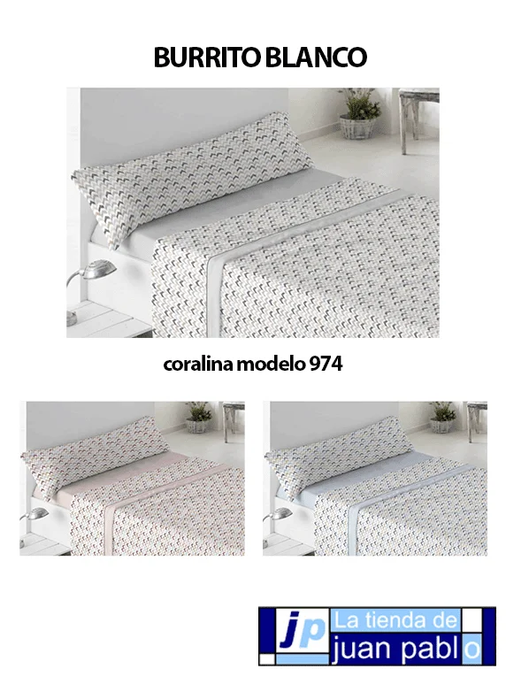 BURRITO BLANCO Juego de Sábanas Coralina - Imagen 8