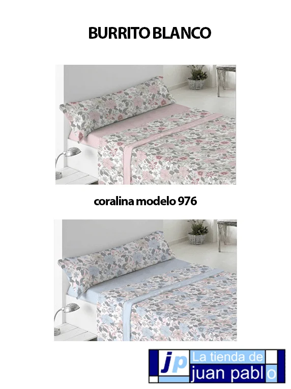 BURRITO BLANCO Juego de Sábanas Coralina - Imagen 7