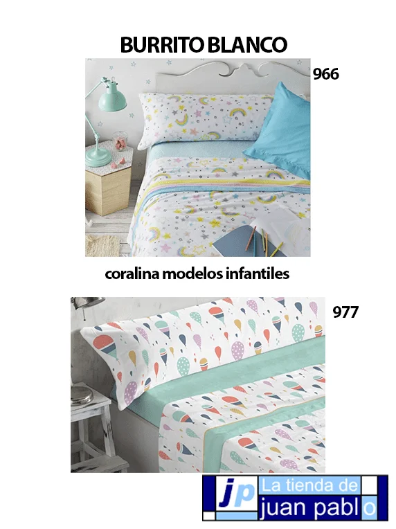 BURRITO BLANCO Juego de Sábanas Coralina - Imagen 9
