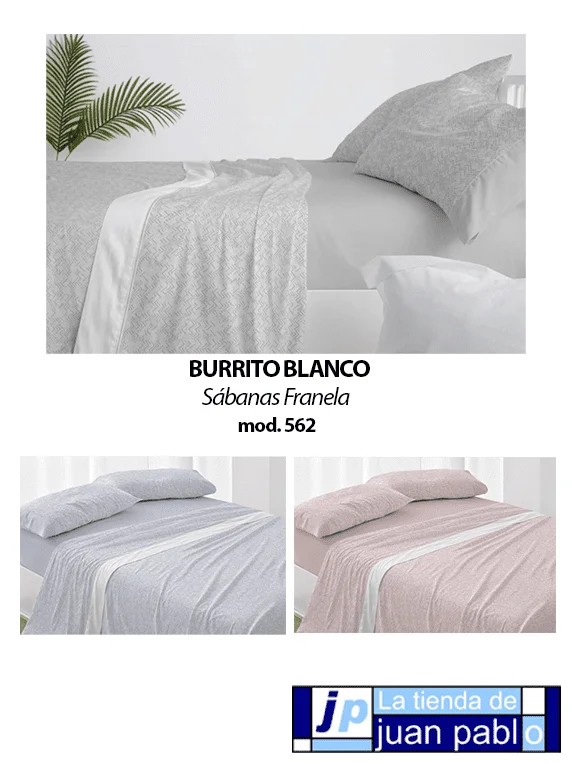 BURRITO BLANCO Juego de Sábanas Franela - Imagen 3