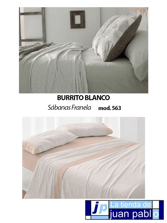 BURRITO BLANCO Juego de Sábanas Franela - Imagen 4