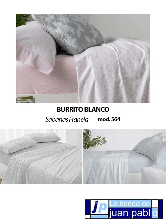 BURRITO BLANCO Juego de Sábanas Franela - Imagen 5