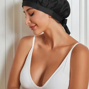 Gorro clásico de pura seda con cintas