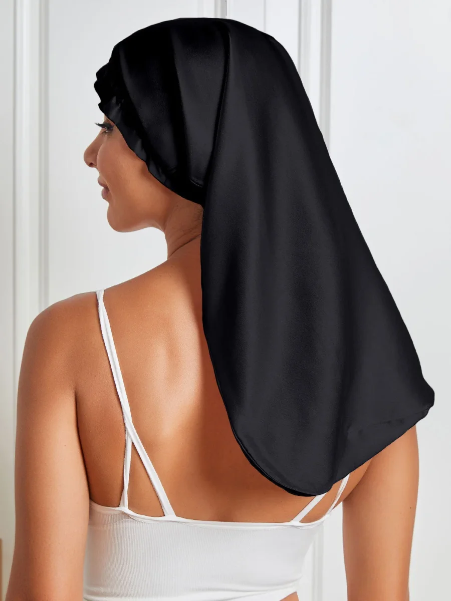 Gorro Elegante Largo De Pura Seda - Imagen 7
