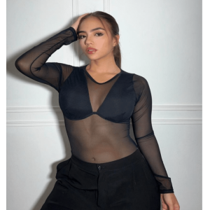 BODY TRANSPARENCIA EN TANGA SIN FAJA 304 SAES