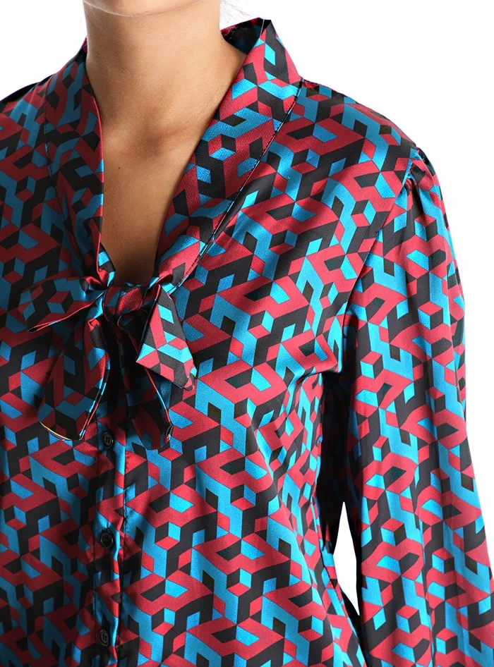 Blusa con lazo en el cuello - Imagen 6
